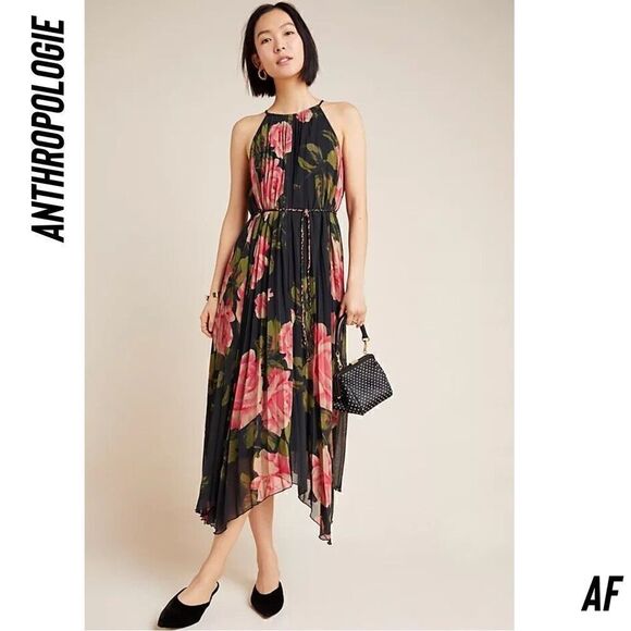 ANTHROPOLOGIE EMELINE FLORAL MAXI DRESS NEW MEDIUM - Picture 6 of 7